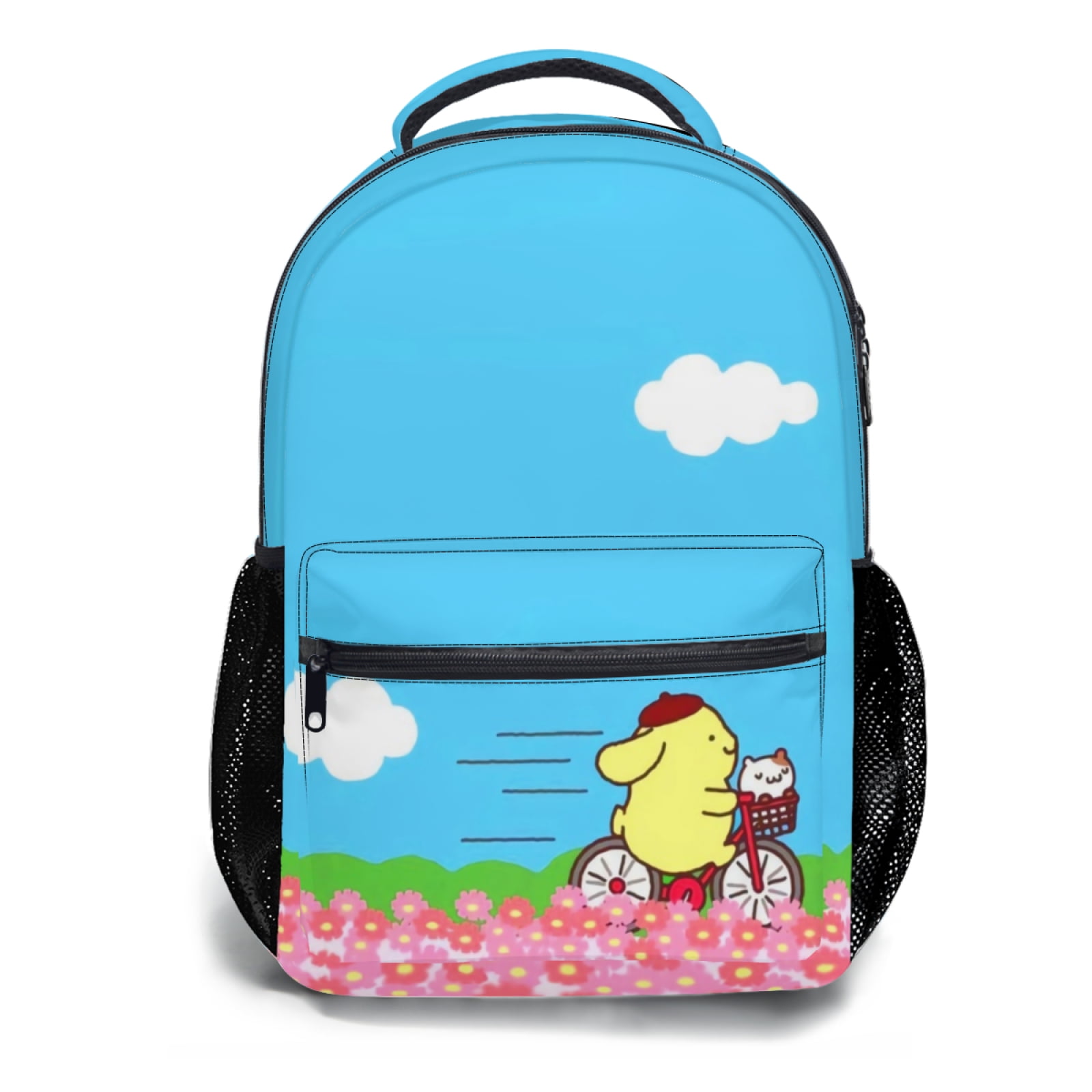 Pompompurin By Bike Backpack Bookbag Laptop Travel Daypack with
