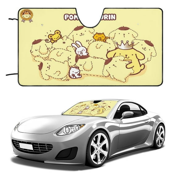 Pompompurin Car Windshield Sun Shade - Foldable Windshield Sun Shade, Reflector Sunshade, Summer Sunshield for Car Window Shades 51"x28"