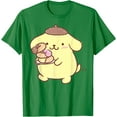 thumbnail image 1 of Pompompurin Donuts DTG Print Unisex T-Shirt,Irish Green Color,Size YXL, 1 of 5