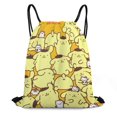 thumbnail image 1 of Pompompurin Drawstring Backpack Water Resistant String Bag Sackpack Cinch for Sports, Gym, Travel, Swimming, Yoga, Beach, 1 of 7
