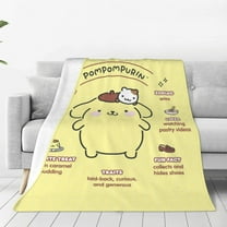Pompompurin Fleece Blanket Super Soft Cozy Throw Blanket 40"X30", Lightweight Fuzzy Comfy Flannel Blanket Warm Plush Throw Blankets For Couch, Sofa, Bed