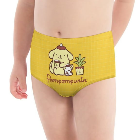 Pompompurin Girls' Breathable Underwear Comfort Panties Briefs