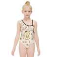 thumbnail image 1 of Pompompurin Girls One Piece Swimsuits Hawaiian Ruffle Swimwear Beach Bathing Suit Outfits, 1 of 7