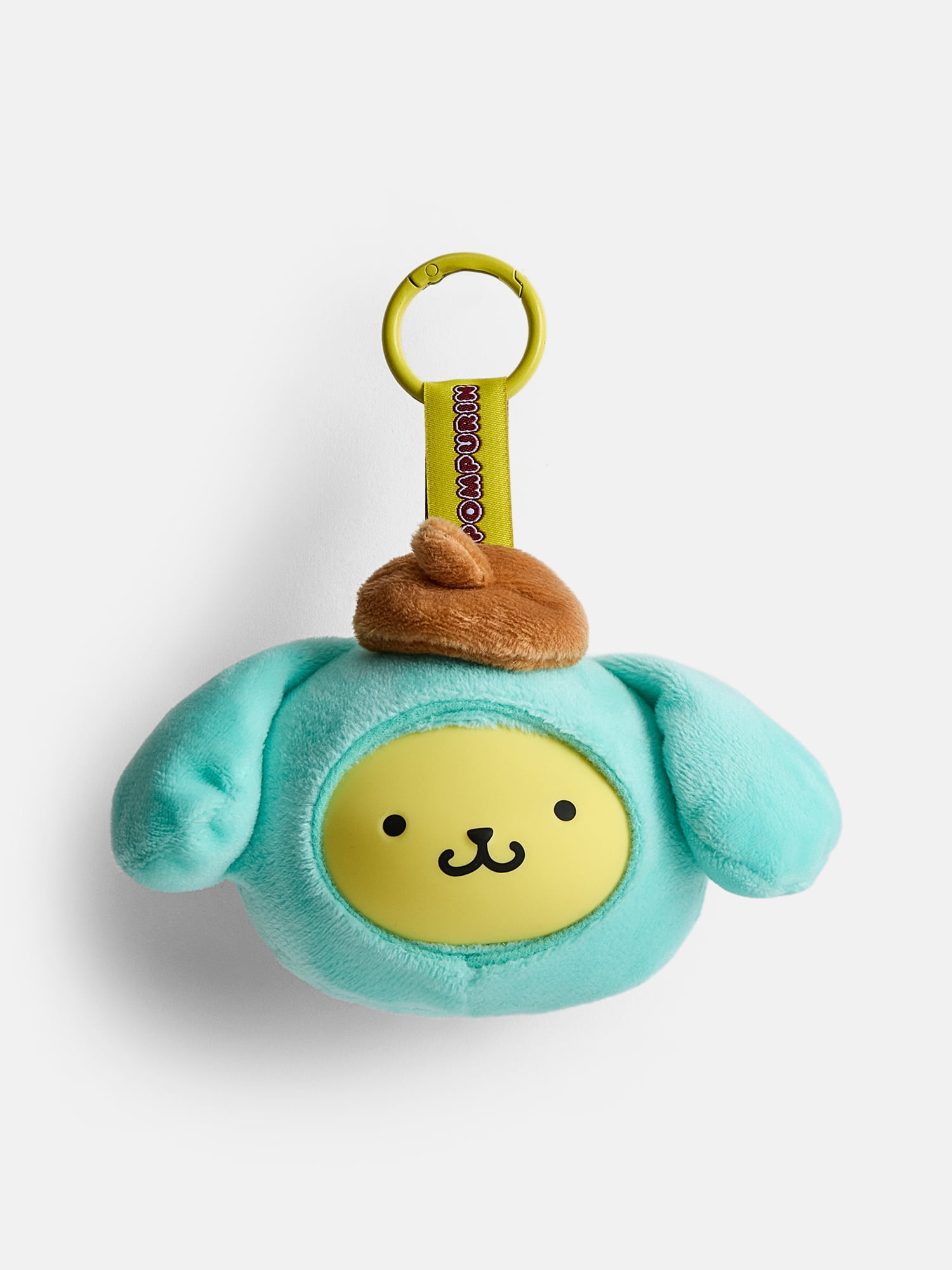 Hello Kitty and Friends Girls' Pompompurin Plush Bag Charm, Green