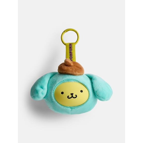 Hello Kitty and Friends Girls' Pompompurin Plush Bag Charm, Green