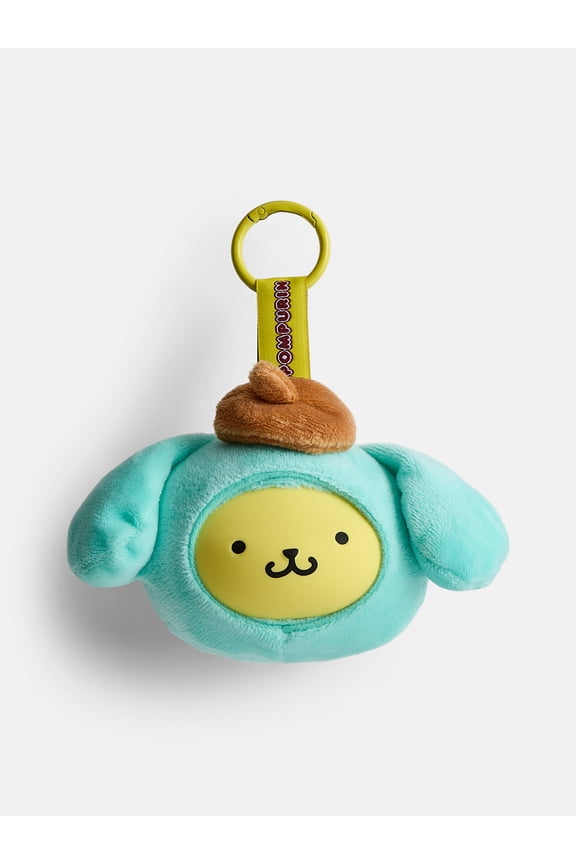 Hello Kitty and Friends Girls' Pompompurin Plush Bag Charm, Green