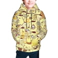 thumbnail image 1 of Pompompurin Hoodie 3D Print Pullover Hooded Long Sleeve Sweatshirts Tops Blouse with Pocket for Boys Girls Medium, 1 of 7