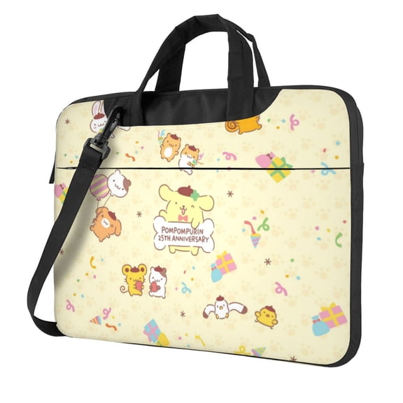 Pompompurin Laptop Bag, 13 inch Computer Bag Messenger Shoulder Bag Carrying Case for Laptop or Tablet