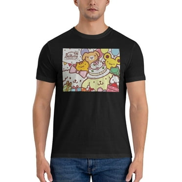 Pompompurin Men'S Cotton Short Sleeve Fashion Classic Top T-Shirt, Breathable And Comfortable Tee Small