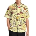 thumbnail image 1 of Pompompurin Men's Hawaiian Shirts Short Sleeve Button Down Casual Shirts Summer Tropical Aloha Beach Shirts, 1 of 7
