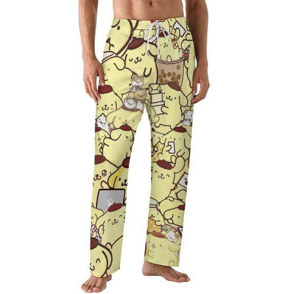 Pompompurin Men's Pajama Pants Soft Sleepwear Loung Pants for Men Pj Bottoms with Drawstring & Pockets