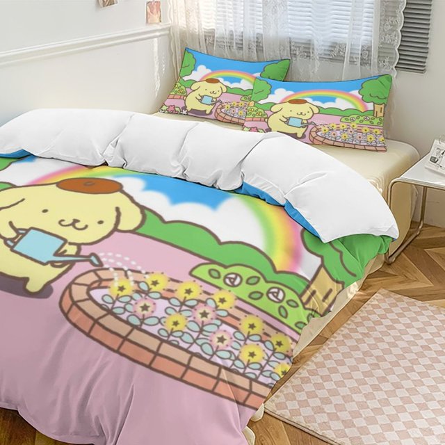 Pompompurin Soft 3Piece Bedding Set (1 Duvet Cover + 2 Pillow Shams