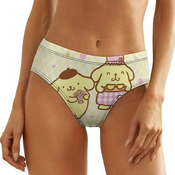 Pompompurin Women's Underwear Low Rise Full Coverage Briefs Breathable Underpants Ladies Regular Plus Size Panties