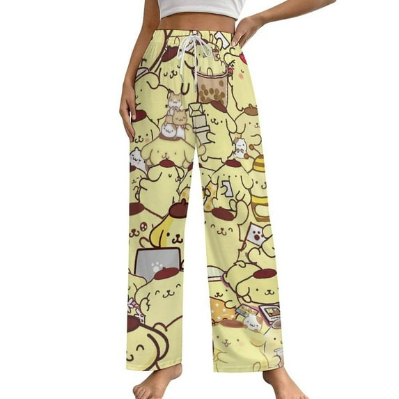 Pompompurin Womens Comfy Pajama PJ Pants Lounge Pants Sleepwear Drawstring PJ Bottoms Pants