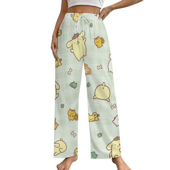 Pompompurin Womens Comfy Pajama PJ Pants Lounge Pants Sleepwear Drawstring PJ Bottoms Pants
