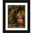thumbnail image 1 of Pomponio Allegri 19x24 Black Ornate Framed Double Matted Museum Art Print Titled: The&nbsp;Rest on the Flight into Egypt, 1 of 5