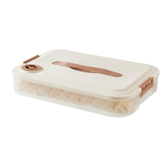 Pompotops 1-4 Layer Food Storage Container with Lids Dumpling Storage Box, Transparent Food Preservation Box For Kitchen And Refrigerator Dumpling Box Well Sealed