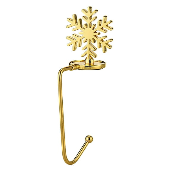 Pompotops 1 PCS Metal Christmas Stocking Holder Hooks 17cmx7cm Fireplace Hanger With Non-Skid Design for Fireplace Home Decor