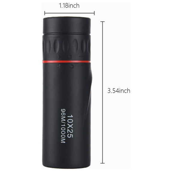 Pompotops 10*25 Zoom Binoculars for Adults, High Definition Low-Light Night Vision Travel Folding Telescope, Travel Folding Telescope Bag, For Watching Football Games Travel Viewing Outdoor Alloy