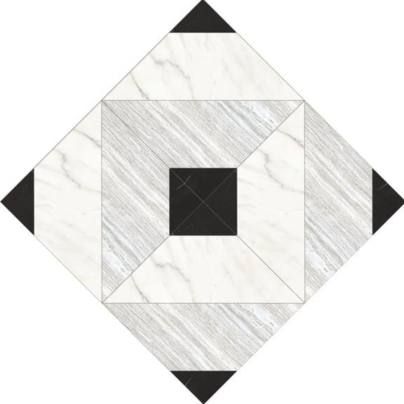 Pompotops 10 Pcs/Set Ceramic Tile Stickers Self Adhesive Tiles Art 3D Floor Stick