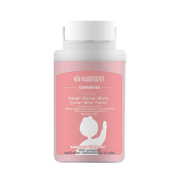 Vikakiooze 100Ml Small Roller Wall Patching Brush, Wall Repair Paste Roller, for Diy Repair Removel Wall Advertisements Dirty Shoe Prints (Pink)