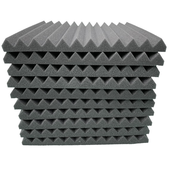 Pompotops 10Pcs Acoustic Foam Sound Stop Absorption Sponge Studio KTV Soundproof