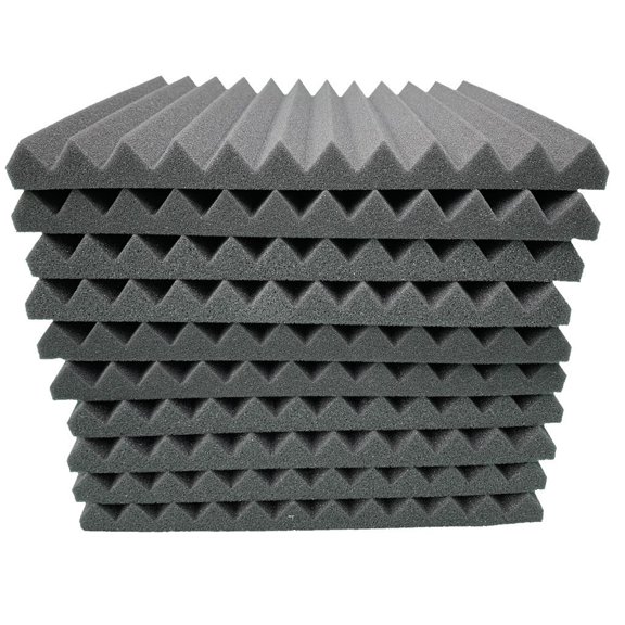 Pompotops 10Pcs Acoustic Foam Sound Stop Absorption Sponge Studio KTV Soundproof