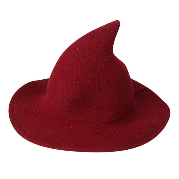 Vikakiooze Halloween Decor Halloween Witch Hat With Pointed Top Party Funny Knitted Wool Hat