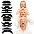 thumbnail image 1 of Pompotops 12pcs Party Halloween Christmas Fake Mustache Funny Fake Beard Whisker, 1 of 9