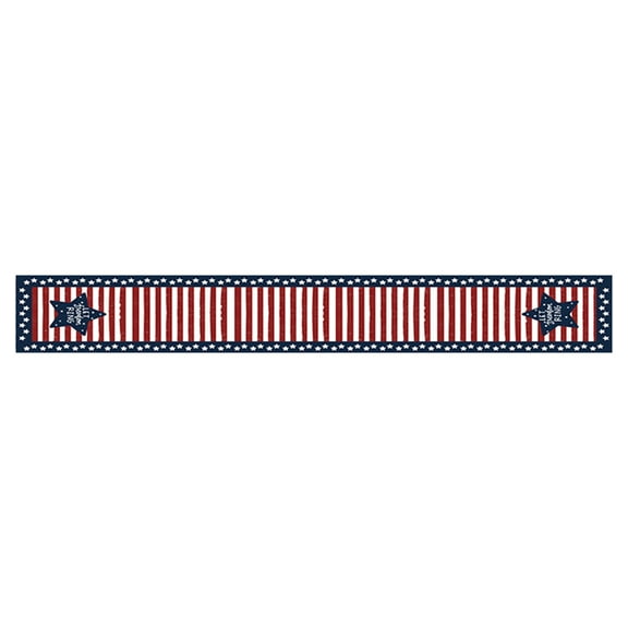Pompotops 13 X 72 Inch 4th Of July Patriotic Day Table Runner, Independence Day Kitchen Living Room Table Decoration For Home Party Decoration