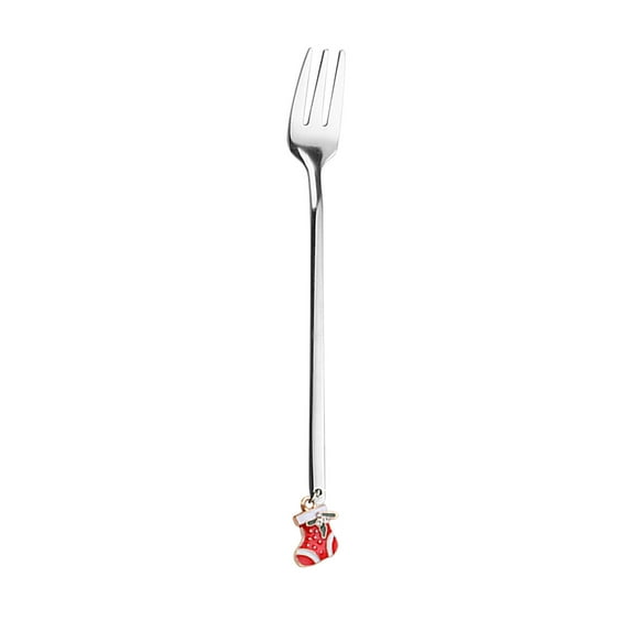 Pompotops 2023 New Christmas Decorations Home Christmas Decorations Metal Coffee Fork Stirring Spoon Christmas Table Decorations New Year, P