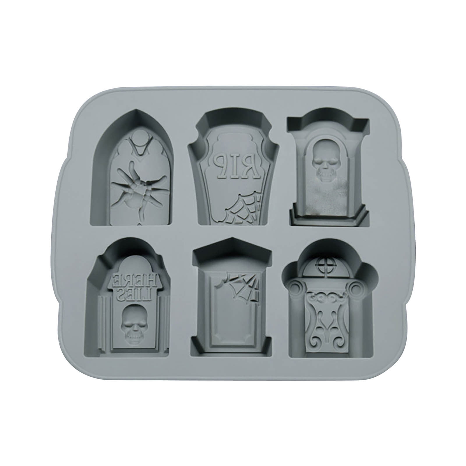 Pompotops Black Halloween Skeleton Molds, Large Skull Cake Pan