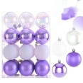 thumbnail image 1 of Pompotops 24pc Christmas Tree Decorations Ball Ornaments 2.36 Inches Transparent Electroplating Plastic Holiday Pendant Christmas Tree Hanging Ball Christmas Ball Set, Xmas, 1 of 9