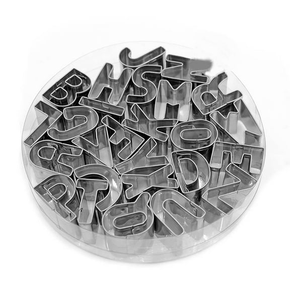 Vikakiooze 26Pcs Alphabet Letters Cookie Cutters Set, English Letter Shape Stainless Steel Diy Biscuits Chocolate Cookie Baking Mold Kitchen Tools, Kitchen Gadgets
