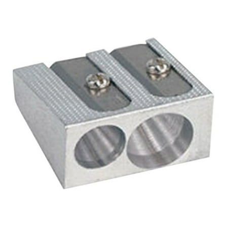 Pompotops 2PCS Handheld Two-hole Metal Aluminum Alloy Pencil Sharpener