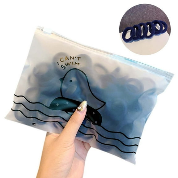 Odeerbi 50 PCS Seamless Hair Ties for Women Girls Macaron Rainbow Colorful High Elastic Ponytail Holders No Damage Hair Bands