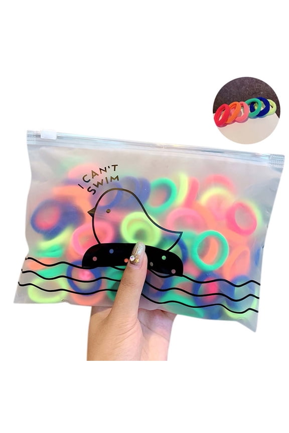 50 PCS Seamless Hair Ties for Women Girls Macaron Rainbow Colorful High Elastic Ponytail Holders No Damage Hair Bands