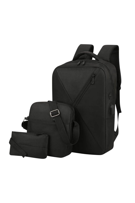 Up to 50% off, Backpack Three Piece Set, Large Capacity USB Student Backpack, Suitable For School And Outdoor Travel, Computer Bag For Men And Women With Large Capacity,School