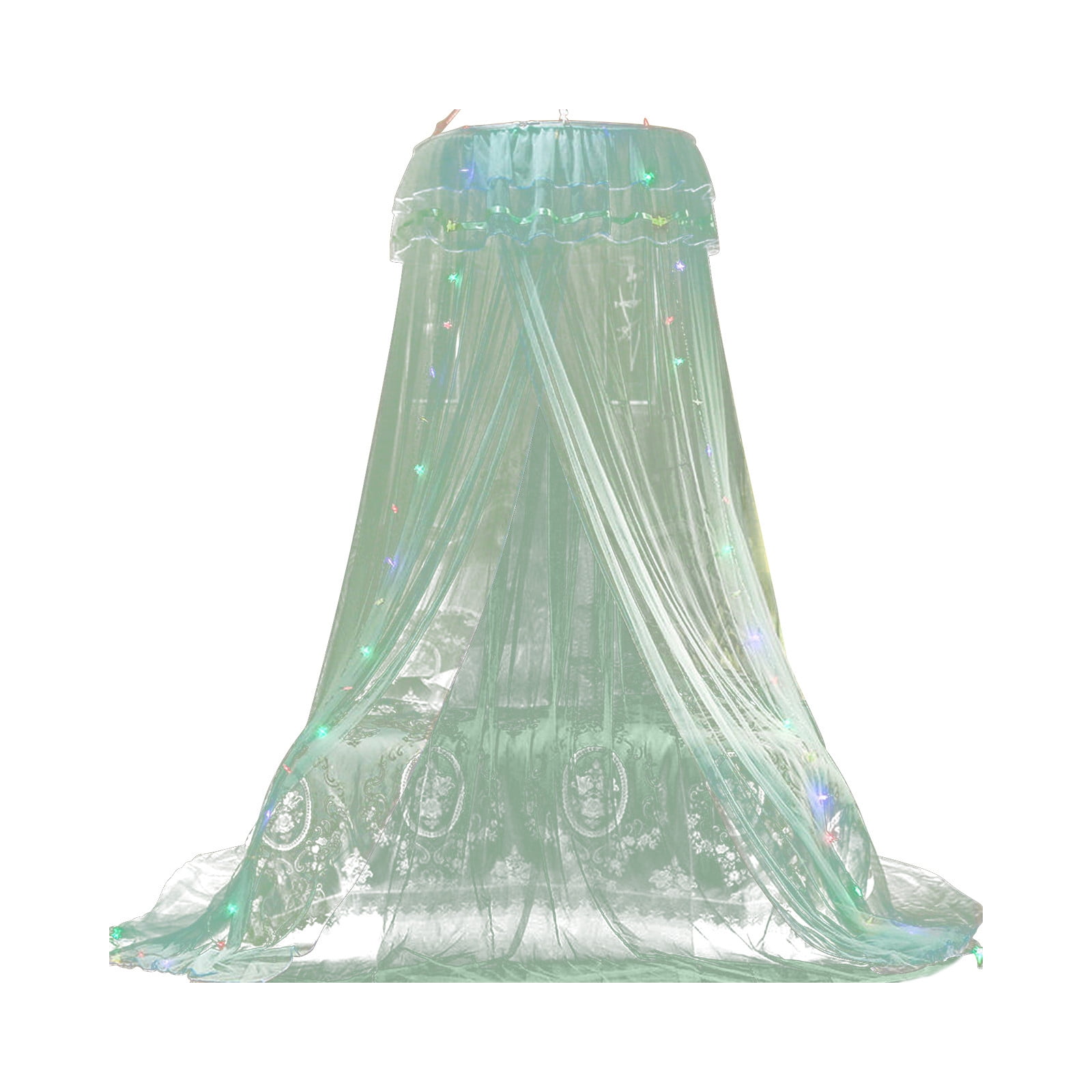 Pompotops Up to 50% off, Net Bed Canopy For Girls,Princess Round Hoop Sheer Bed Canopy ,Dome Netting Bed Tent Twin Girls Canopy Bed Decor For Baby Crib,Kid Bed, Gift