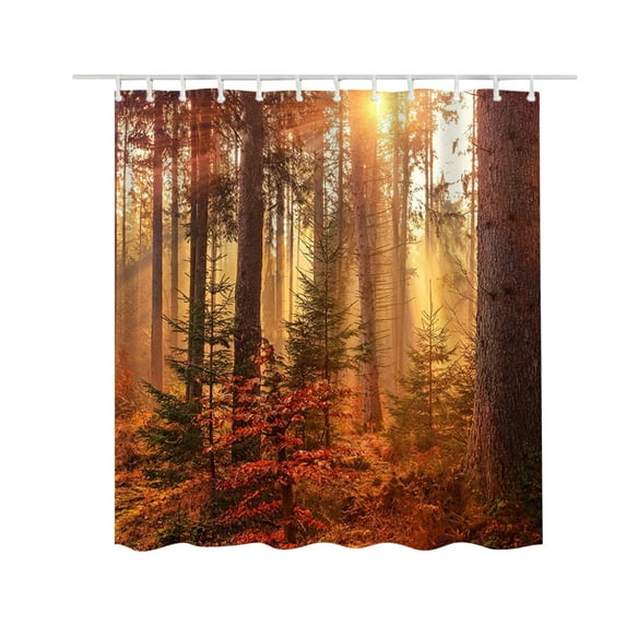 Pompotops 59*70Inches Large Printed Shower Curtain Polyester And Mildew-proof Bathroom And Mildew-proof Partition Curtain, Home