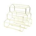 thumbnail image 1 of Vikakiooze 6 Bottle Wine Rack -Geometric Iron - Metal Freestanding Kitchen Storage Stand (Gold), 1 of 8