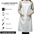 thumbnail image 1 of Pompotops (65x75cm) 28 Inches By 35 Inches Pure Cotton Kitchen Apron White Apron, 1 of 6