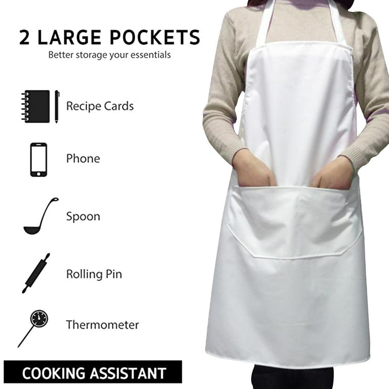 Plain white cheap cooking apron