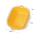 thumbnail image 1 of Pompotops 6PCS Vegetable Fruit Washing Baskets, Thickened Double-layer Basket Plastic Vegetable Washing Basket Kitchen Storage Vegetable Washing Frame, Drain Bowls for Cleaning Washing Mixing, 1 of 2