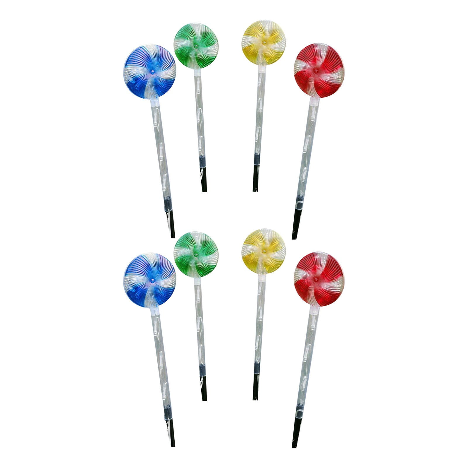 Pompotops 8 Pack Christmas Solar Pathway Lights Outdoor, 44 LED