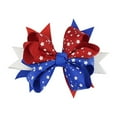 thumbnail image 1 of Pompotops American Flag Hair Bow Clips For Girls Independence Day Alligator Hair Pins Flower Hair Accessories, 1 of 6