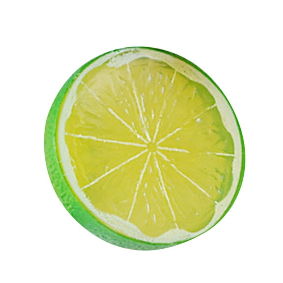 Pompotops Artificial Plastic Lemon Slice, Realistic Lemon Fake Fruit Festival Decoration
