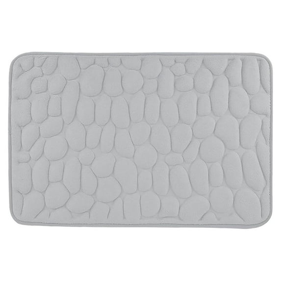 Pompotops Bathroom Rug Non Slip Bath Mat, Water Absorbent 1pc Memory Foam Bath Rug Embossed Bathroom Mat Water Absorbent And Washable Bath Rugs, Non-Slip, Thick, Soft And Comfortable Carpet For Show