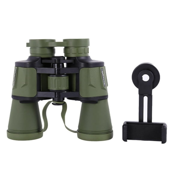Pompotops Binoculars for Adults 10x50 High Magnification High-Definition Binoculars Outdoor Viewing Tool With Phone Holder