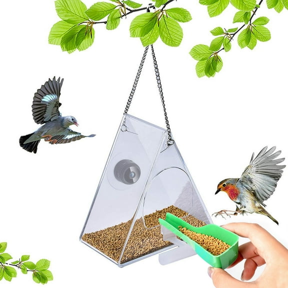 Pompotops Bird Feeder With Camera, HD 1080P Night Version Camera, WiFi Hotspot For Remote Connection To Mobile Phone For Outdoor Bird Watching, Taking Pictures, Gift for Bird Lovers, White